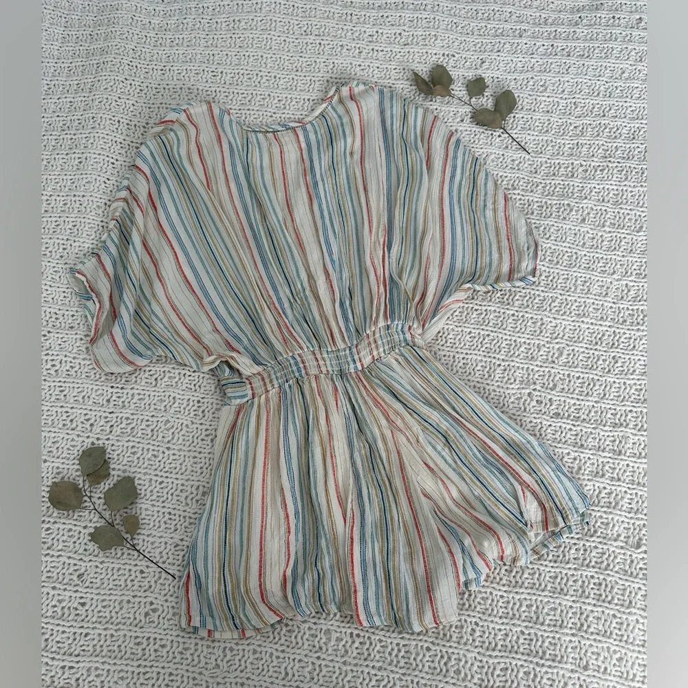 Urban Outfitters Short Sleeved Striped Romper - Picture 6 of 8